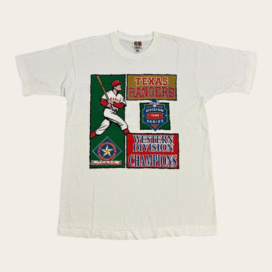 Vintage 90s USA Texas Rangers MLB baseball western division champions t-shirt