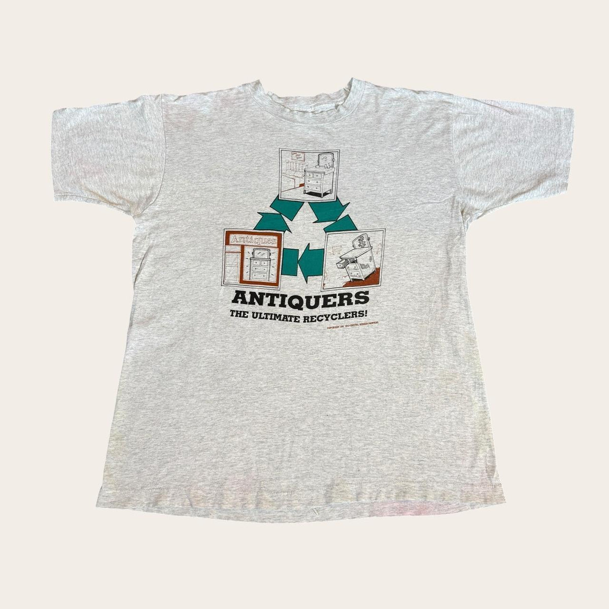Vintage 90s USA Antiques the ultimate recyclers environment t-shirt