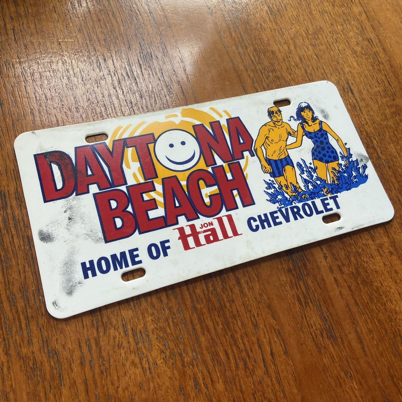 Vintage 90s USA Daytona Beach Florida Chevrolet automobile American license plate