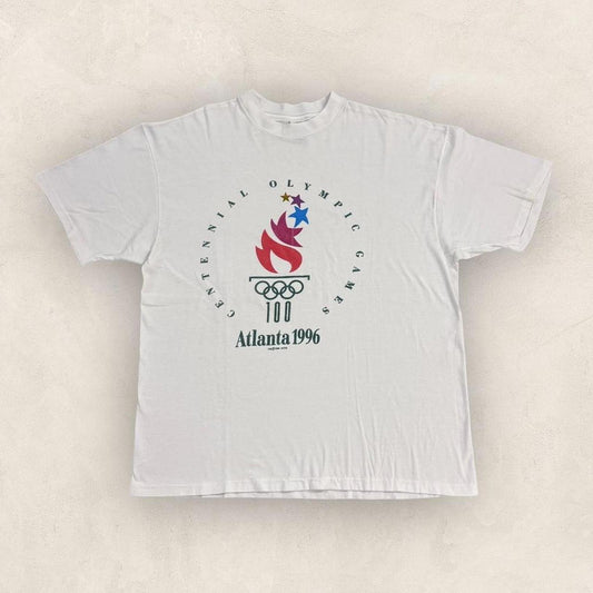Vintage 90s USA Atlanta Olympics summer games athletics graphic t-shirt
