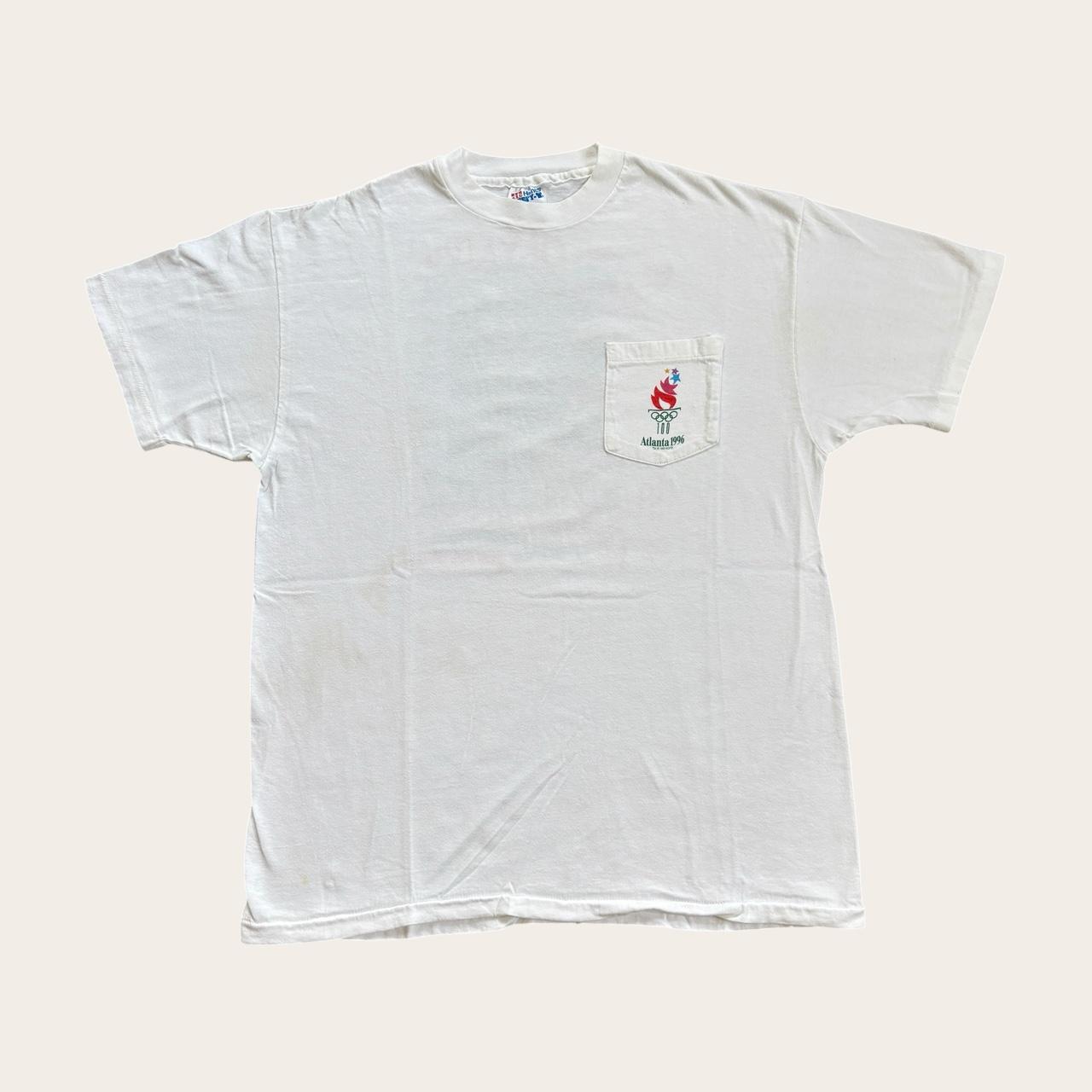 Vintage 90s USA Atlanta Olympics summer games athletics pocket t-shirt