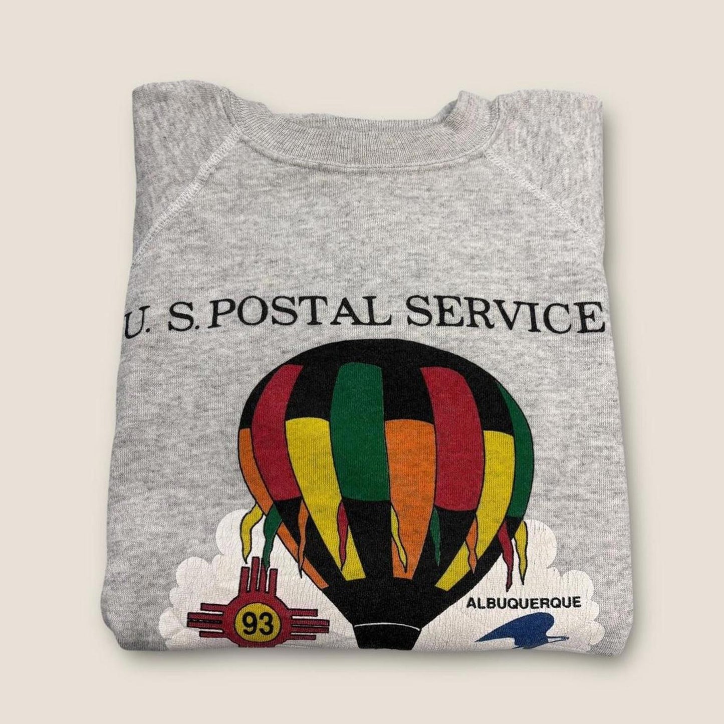 Vintage 90s USPS postal service Albuquerque hot air balloon sweatshirt