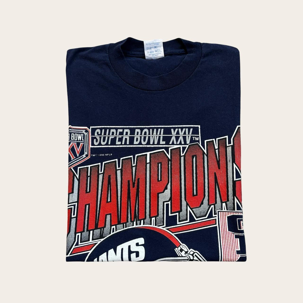 Vintage 90s USA New York Giants Super Bowl 25 NFL American Football t-shirt