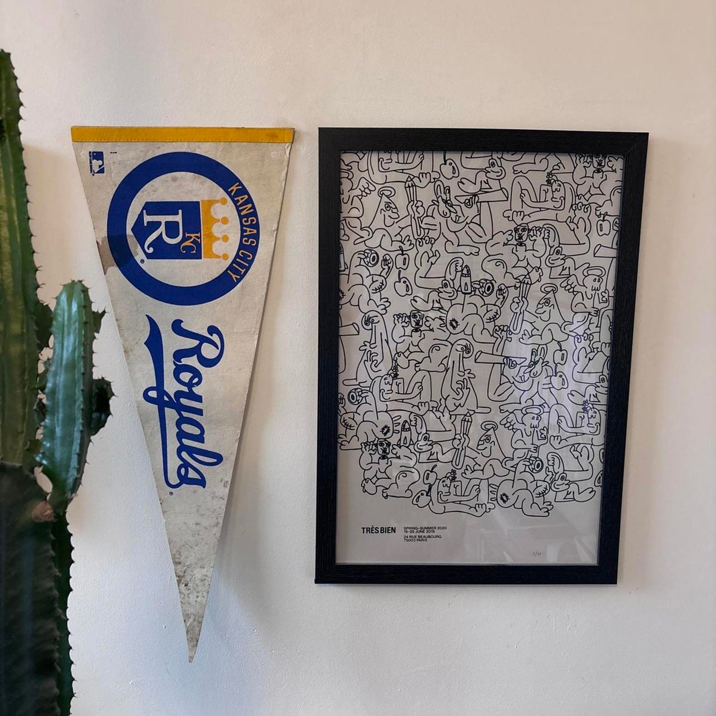 Vintage 90s USA Kansas City Royals Major League Baseball felt pennant