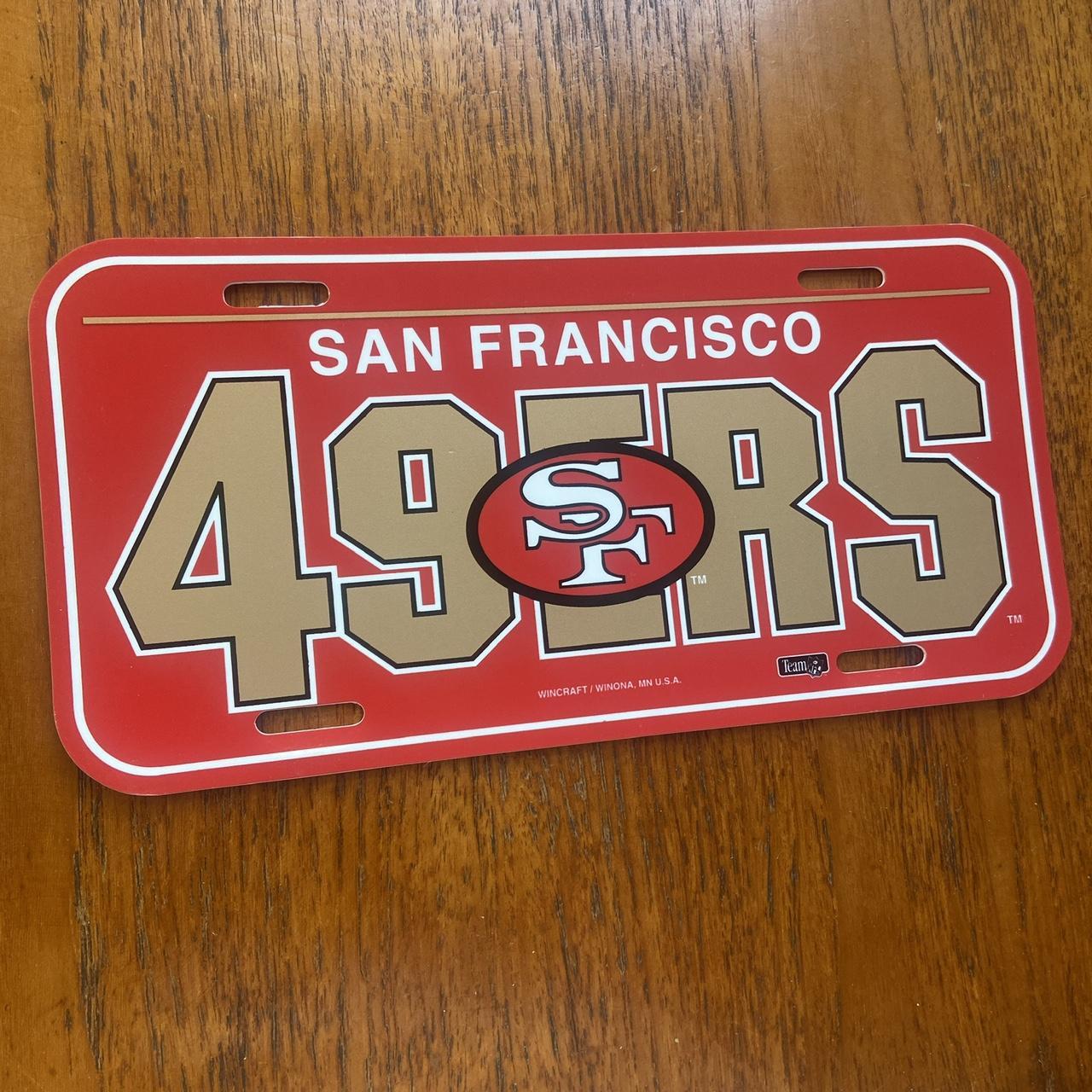 Vintage 90s USA San Francisco 49ers NFL American Football promotional American license plate