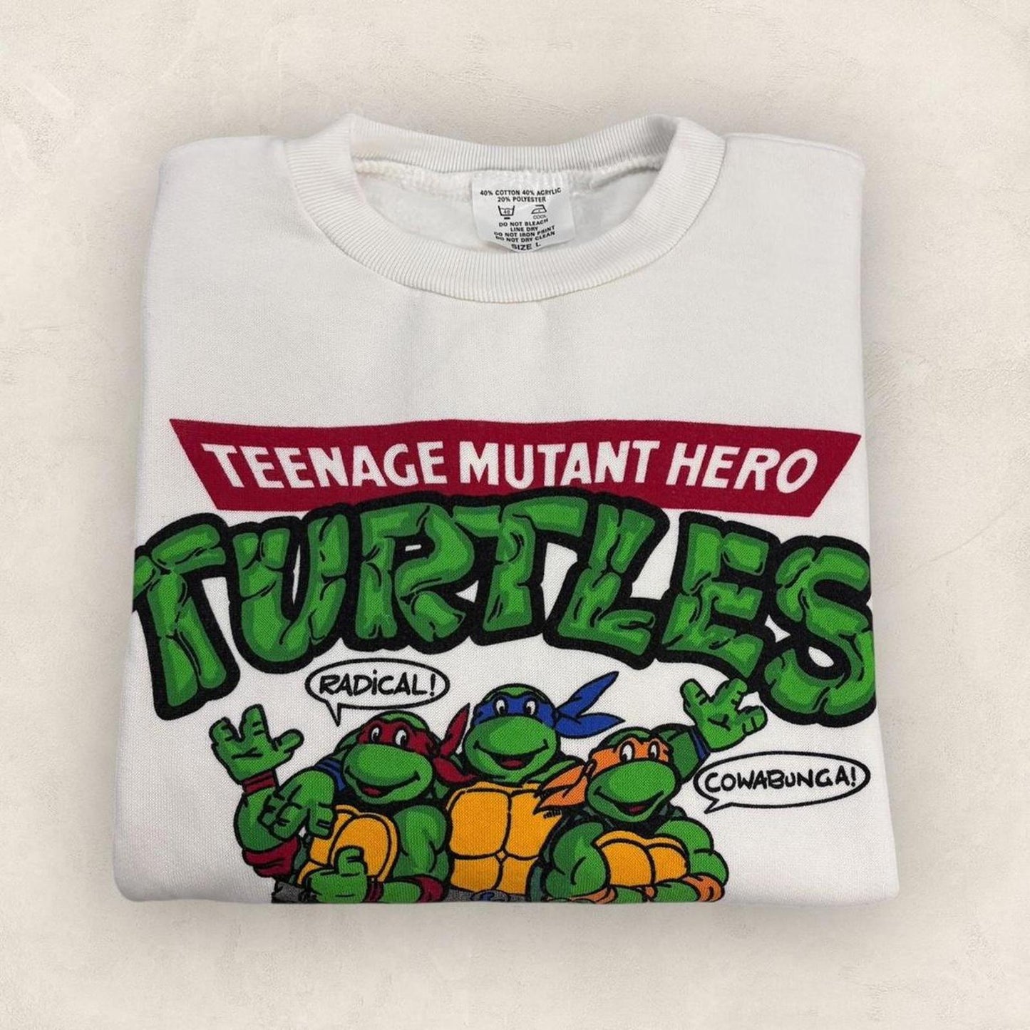Vintage 90s USA Teenage Mutant Ninja Turtles cartoon TV Show sweatshirt