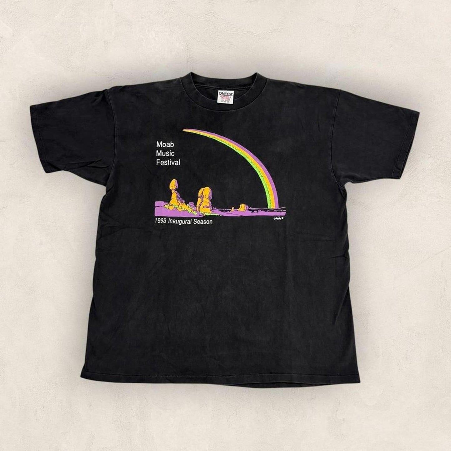 Vintage 90s USA Moab music festival inaugural season Utah graphic t-shirt