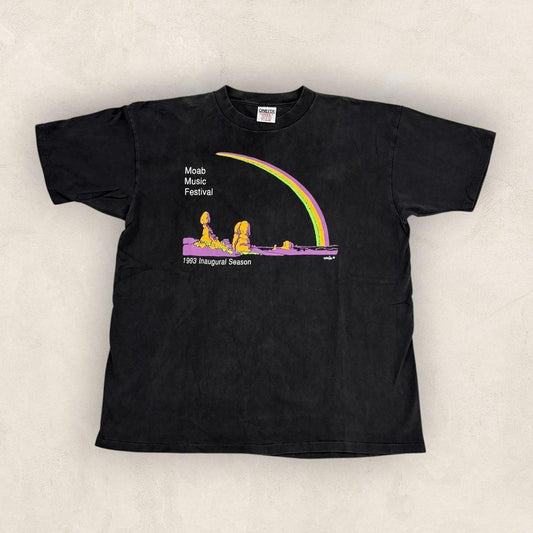 Vintage 90s USA Moab music festival inaugural season Utah graphic t-shirt