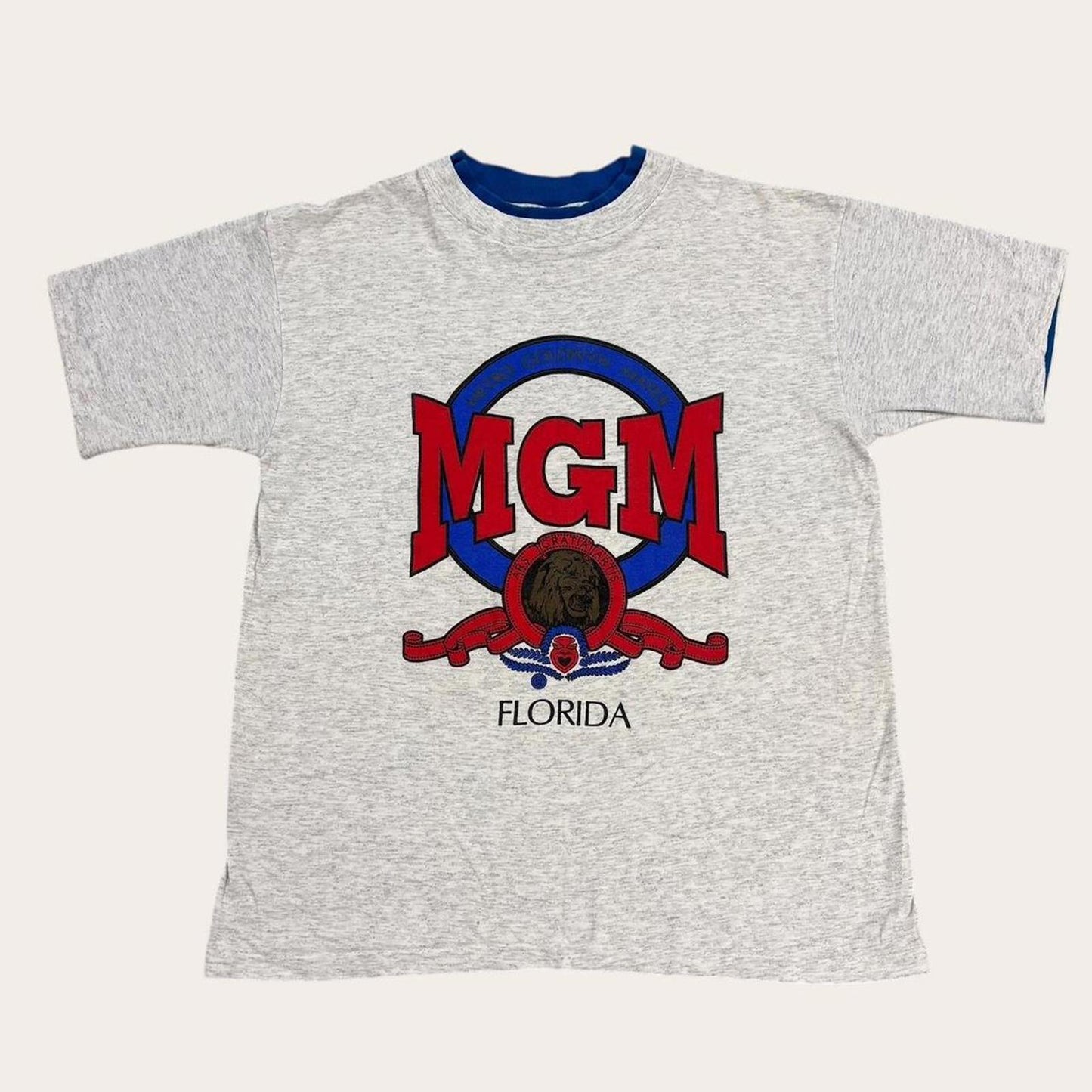 Vintage 90s USA MGM studios Florida metro Goldwyn Mayer movie theme park t-shirt