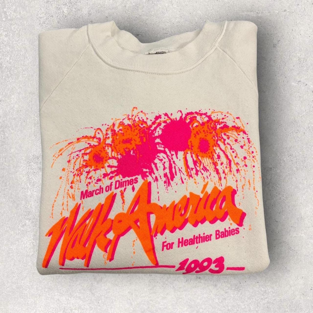Vintage 90s USA March of Dimes Walk America for healthier babies graphic sweatshirt