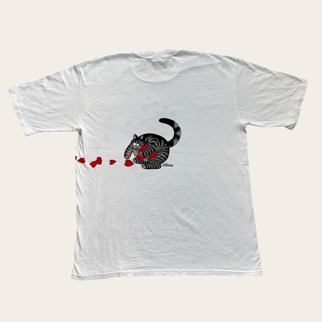 Vintage 80s B Kliban cat cartoon I left my heart in New York souvenir t-shirt