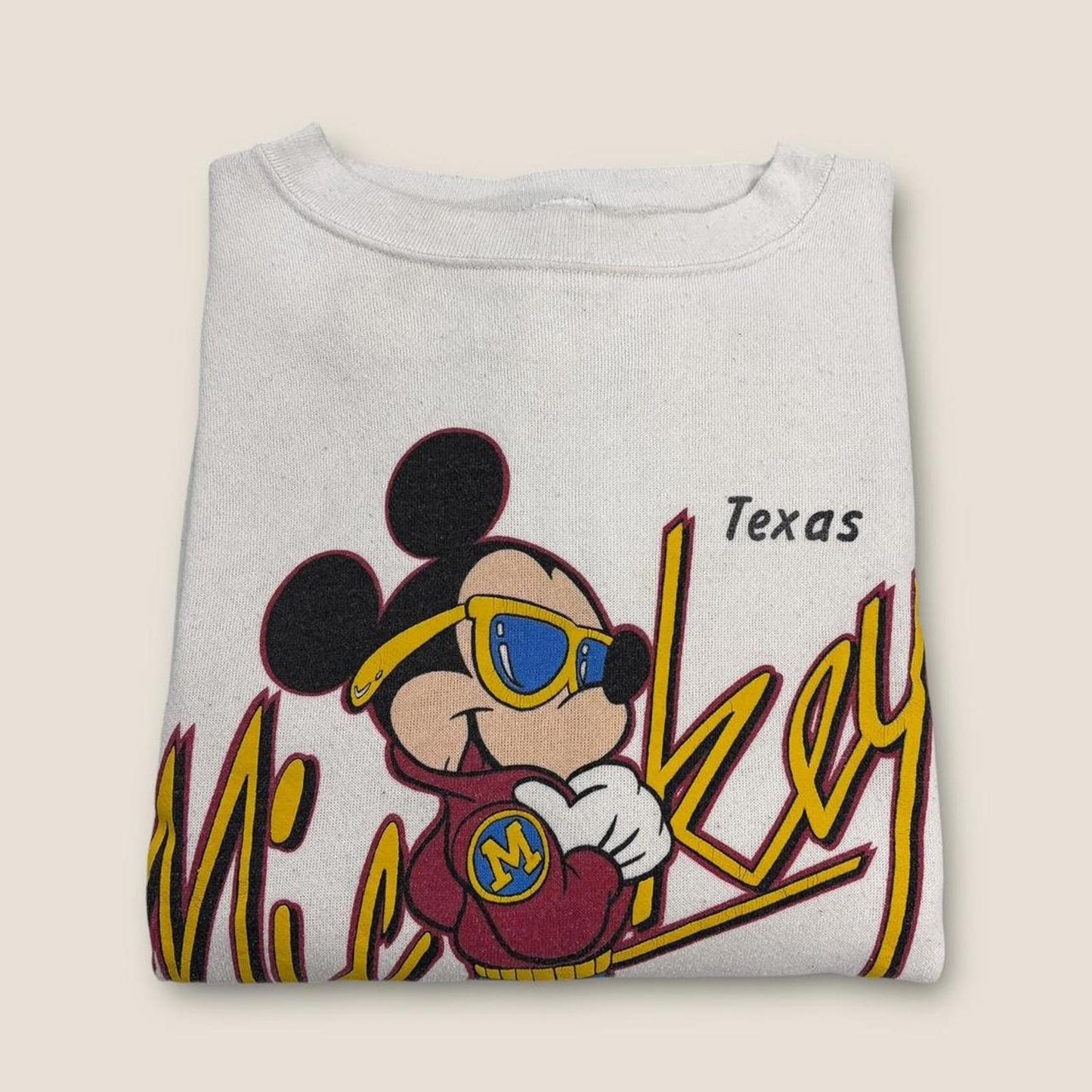Vintage 90s USA Mickey Mouse Disney Texas cartoon sweatshirt