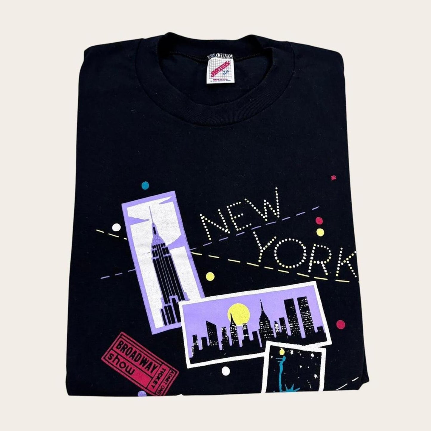 Vintage 90s USA New York City landmarks tourist t-shirt