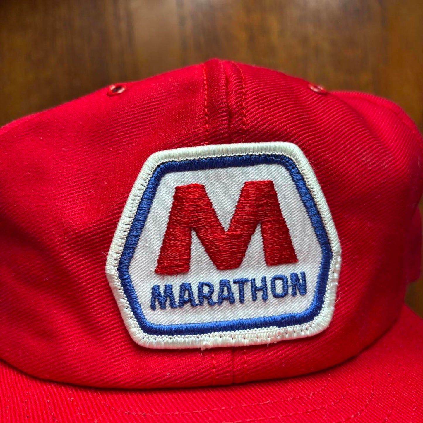 Vintage 90s USA Marathon gas station oil workwear trucker cap