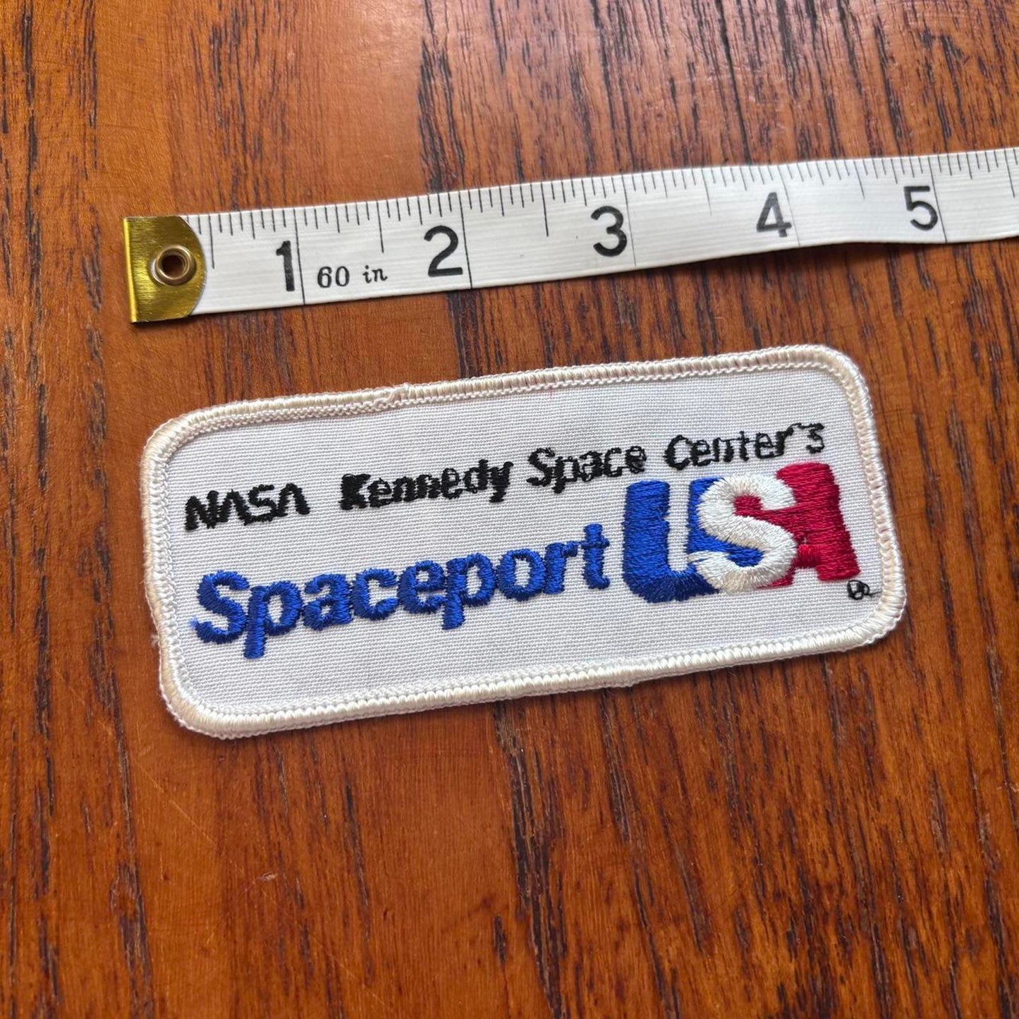 Vintage 90s NASA Kennedy Space Center Spaceport Florida embroidered patch