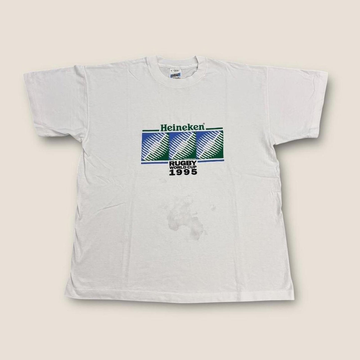 Vintage Rugby World Cup tournament 1995 Heineken beer graphic t-shirt