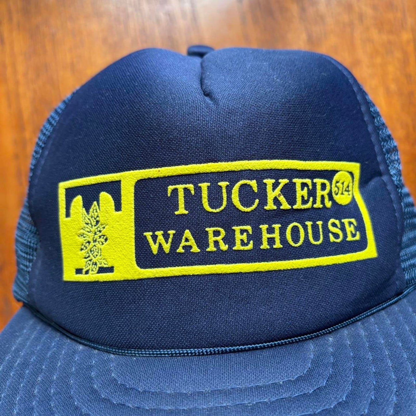 Vintage 90s USA Tucker Warehouse logistics workwear graphic trucker cap