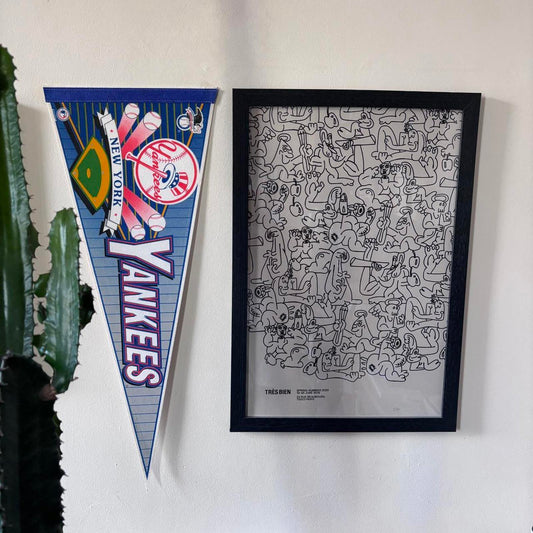 Vintage 90s USA New York Yankees MLB baseball pennant