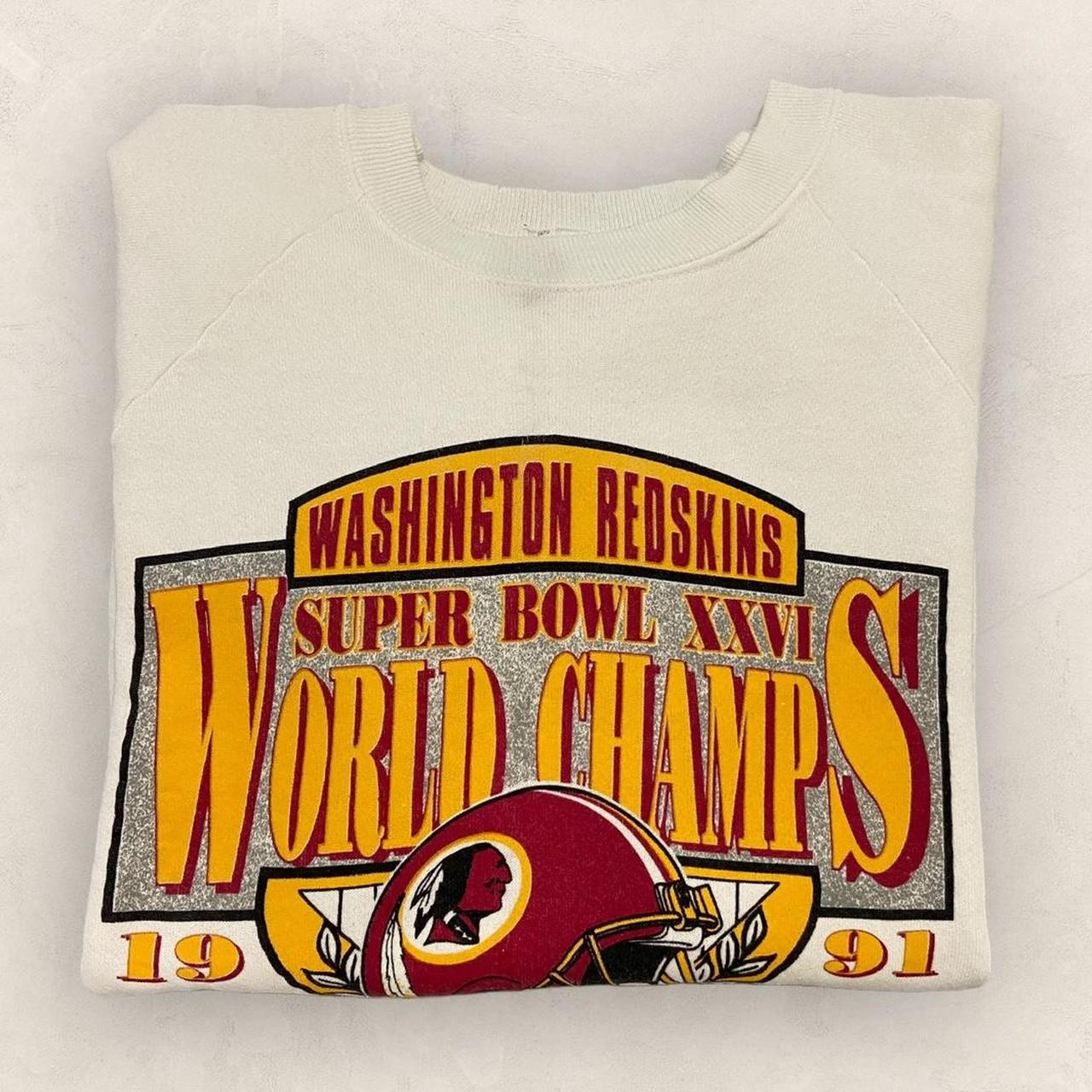 Vintage 90s USA Washington Redskins NFL American Football Super Bowl 26 champions graphic sweatshirt