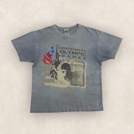 Vintage 90s USA Atlanta Olympics summer games athletics graphic t-shirt