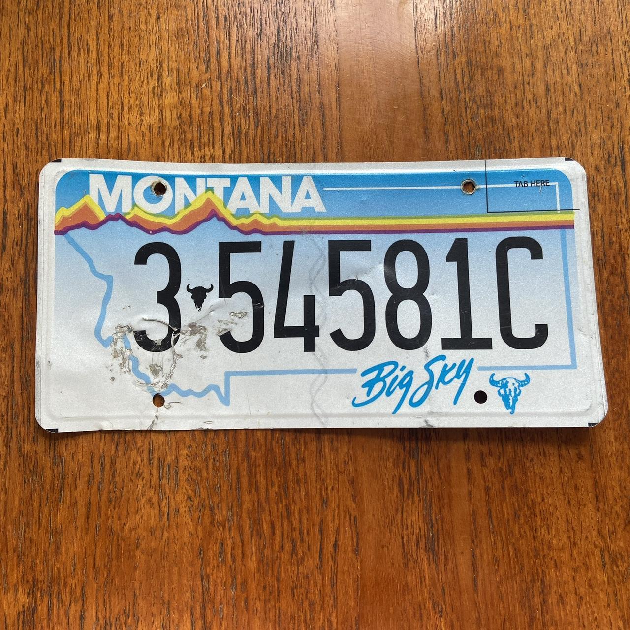 Vintage 90s USA Montana Big sky country American license plate