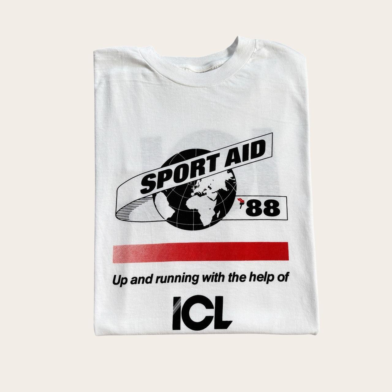 Vintage Sport Aid ‘88 charity fundraiser race against time t-shirt