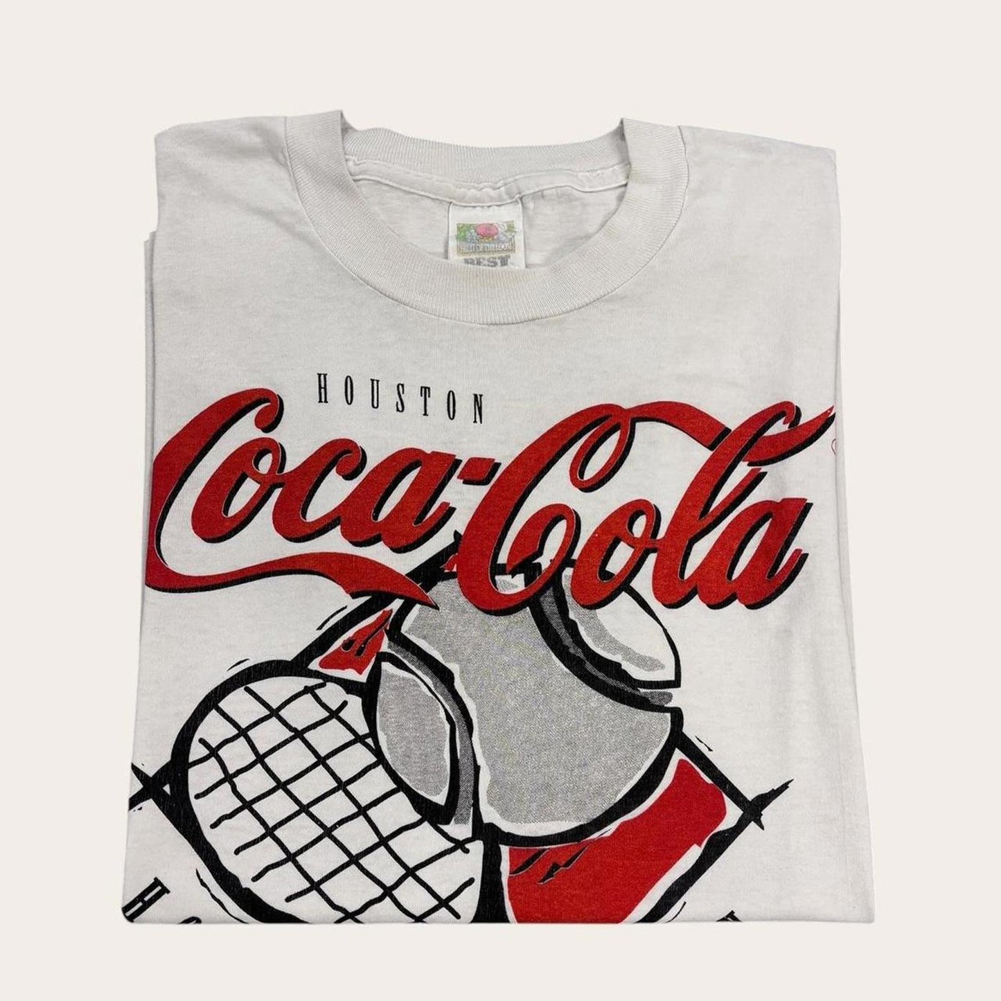 Vintage 90s USA Houston Open tennis tournament Coca Cola graphic t-shirt