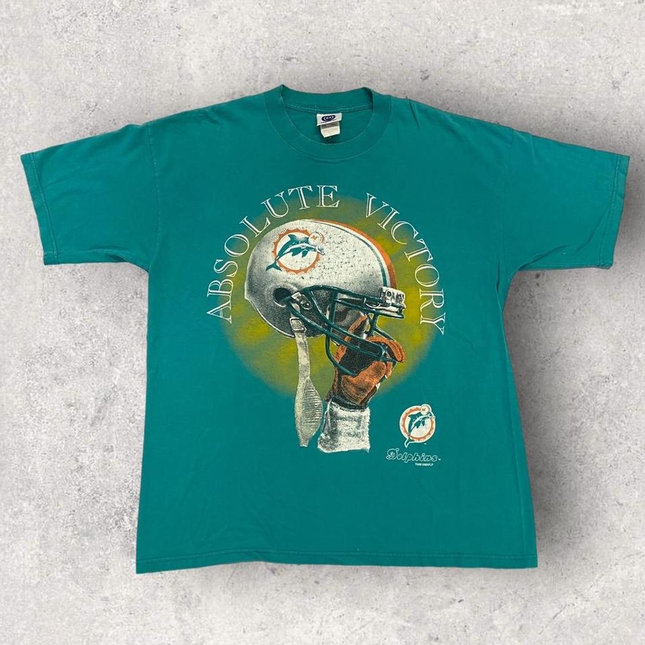 Vintage 90s USA Miami Dolphins Florida NFL American Football graphic t-shirt