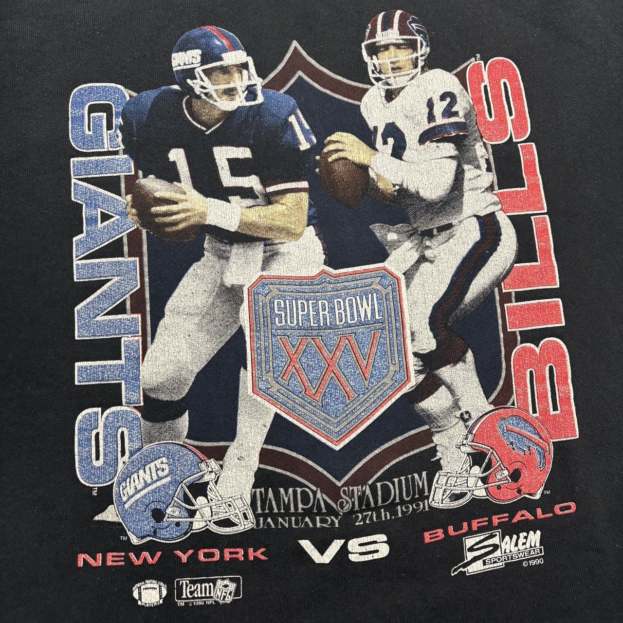 Vintage 90s USA Super Bowl 25 New York Giants Buffalo Bills NFL American Football sweatshirt