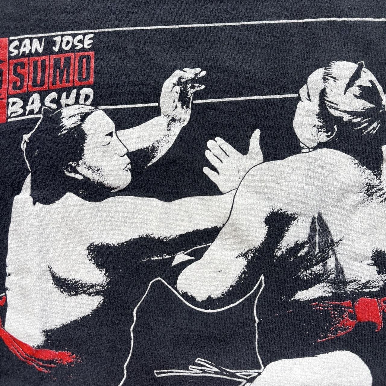 Vintage 90s USA San Jose sumo wrestling basho Japan cultural festival t-shirt
