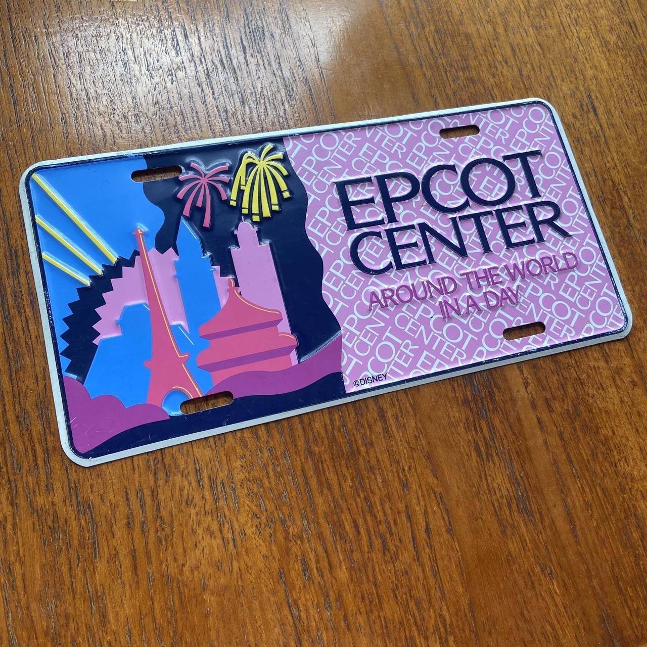 Vintage 90s USA Disney Epcot Center theme park promotional American license plate