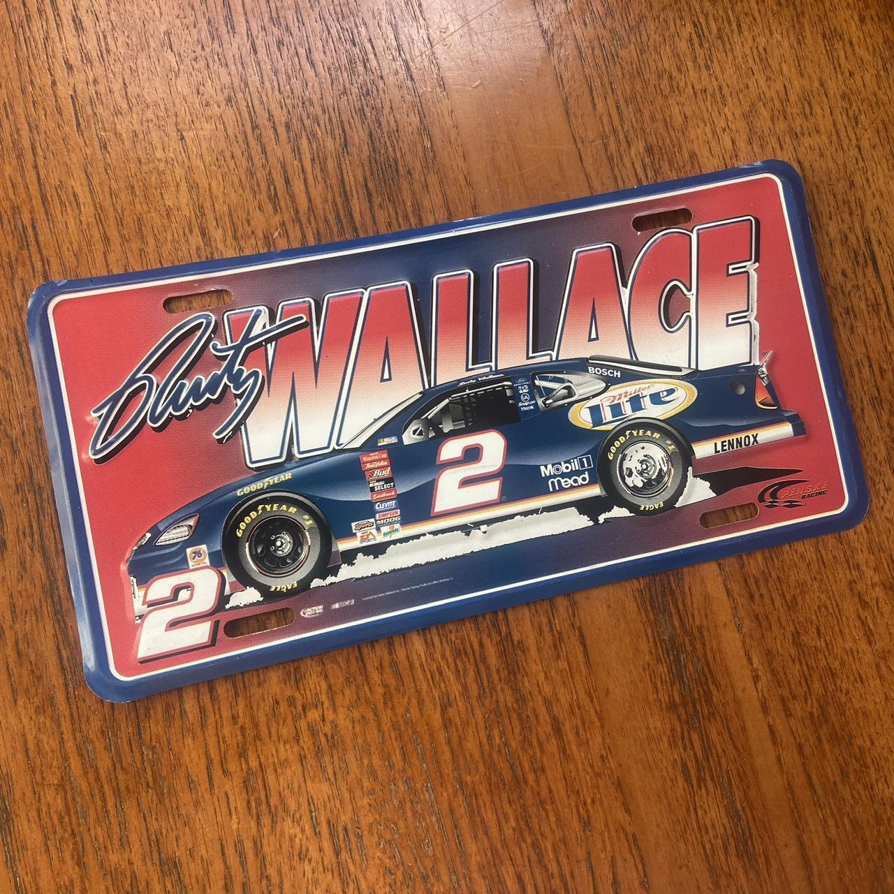 Vintage 90s USA NASCAR Rusty Wallace motorsport Miller Lite American license plate