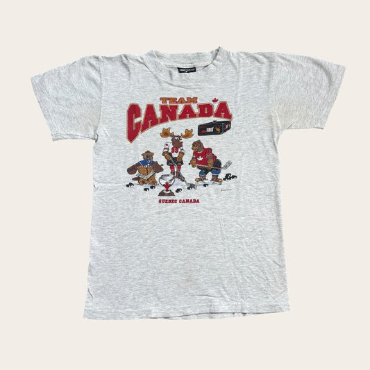 Vintage Team Canada Quebec ice hockey animal t-shirt
