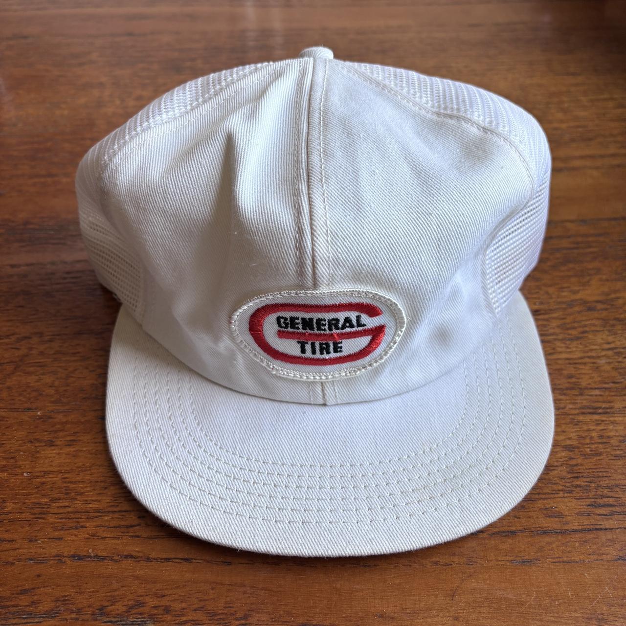 Vintage 90s USA general tire company automobile motors graphic trucker cap