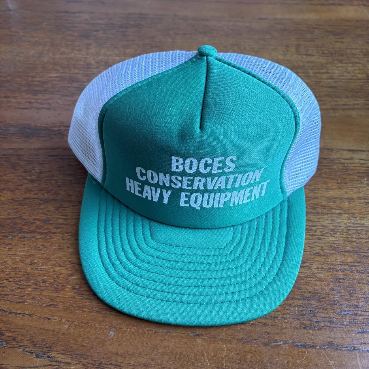 Vintage 90s Boces conservation heavy equipment construction workwear trucker cap