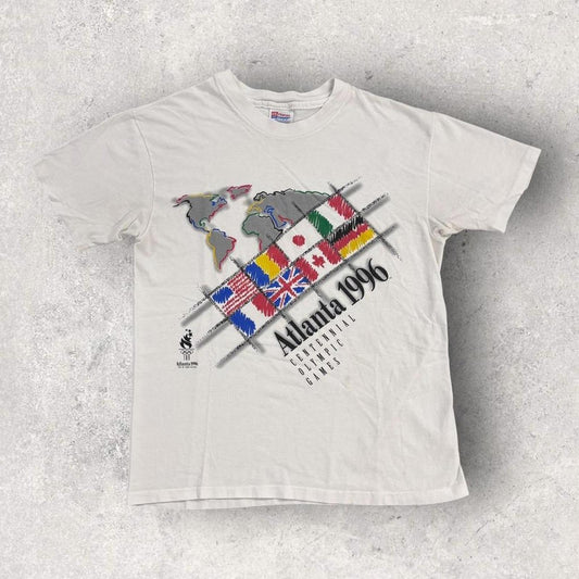 Vintage 90s USA Atlanta Olympics summer games athletics graphic t-shirt