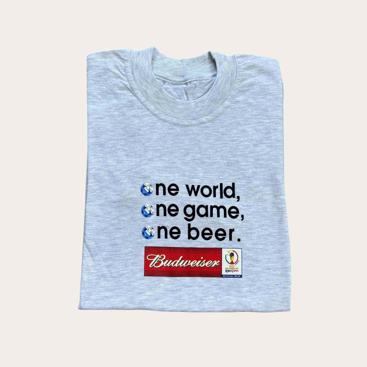 Vintage Y2K Japan Korea World Cup football tournament Budweiser t-shirt