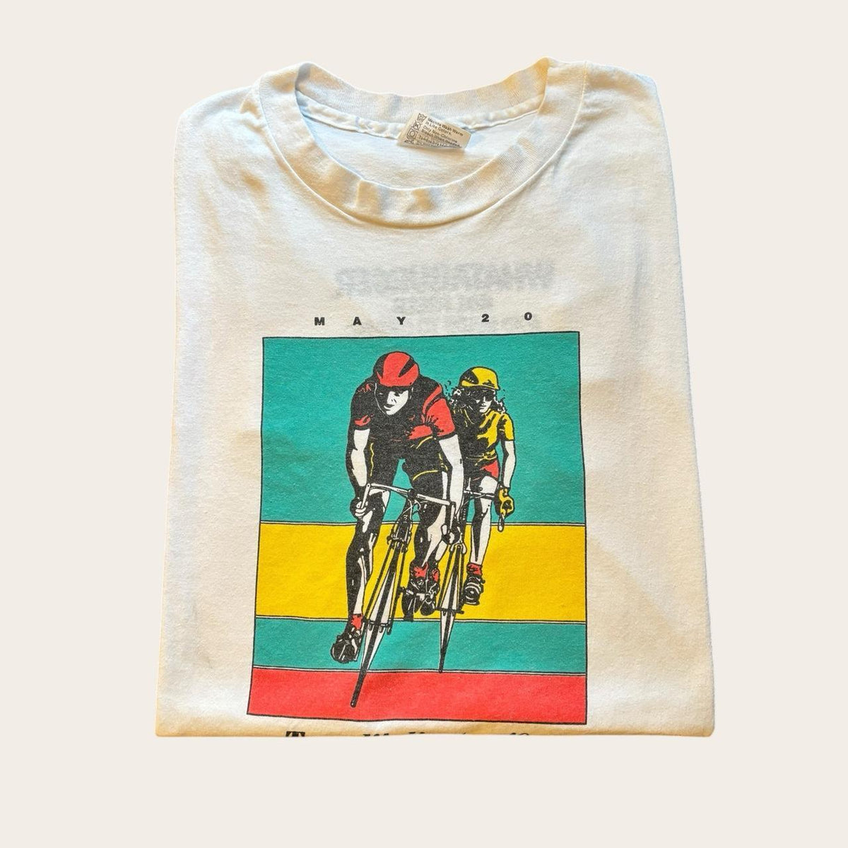 Vintage 80s USA Tour D’Arlington Texas cycling bike race t-shirt