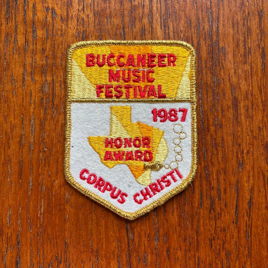 Vintage 80s USA Buccaneer Music Festival Corpus Christi Texas embroidered patch