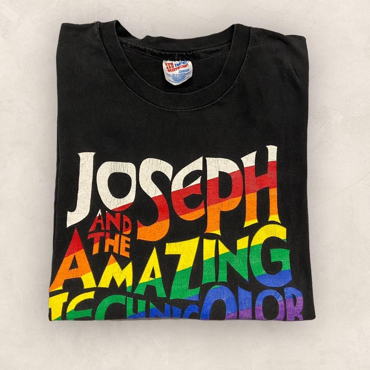 Vintage 90s USA Joseph and the amazing Technicolor Dreamcoat theatre Broadway west-end graphic t-shirt