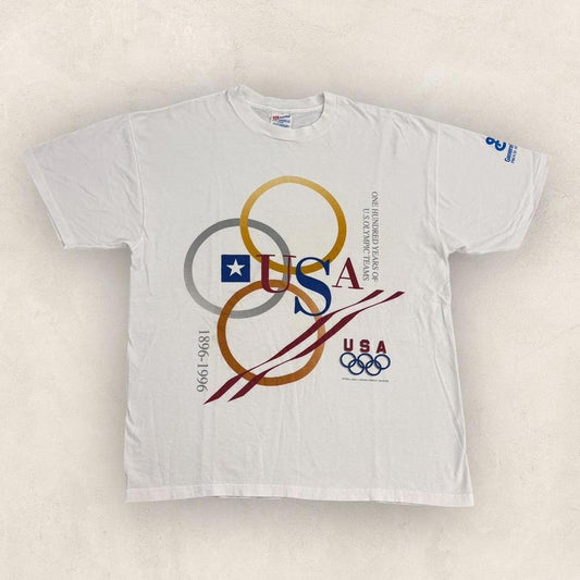 Vintage 90s USA Atlanta Olympics centennial summer games athletics t-shirt