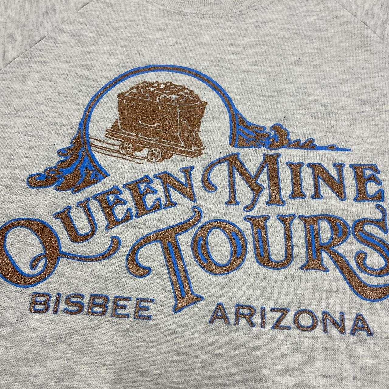 Vintage 90s USA Queen Mine Tours Bisbee Arizona promotional graphic sweatshirt