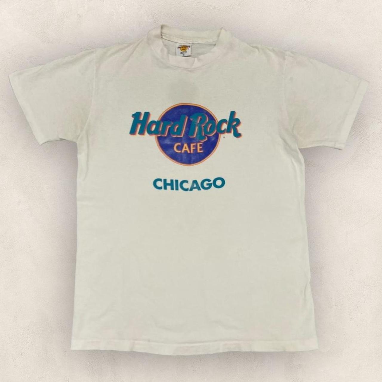 Vintage 90s USA Hard Rock Cafe Chicago restaurant graphic t-shirt