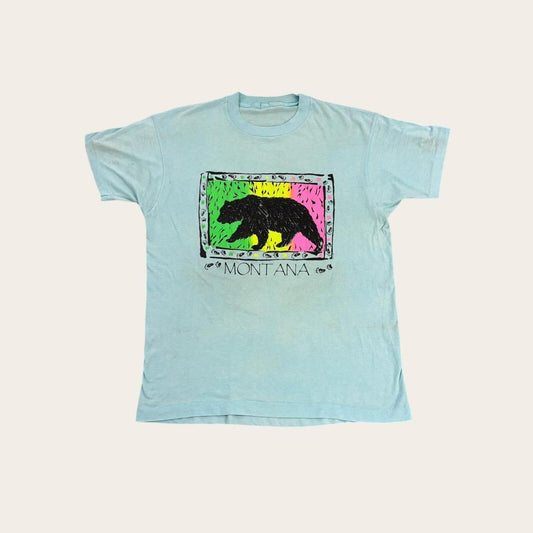 Vintage 90s USA Montana grizzly bear nature wildlife souvenir t-shirt