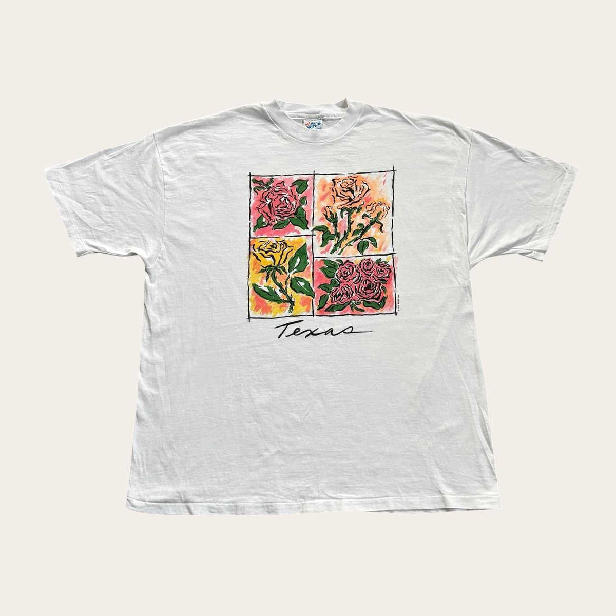 Vintage 90s USA Texas wildflowers nature souvenir t-shirt