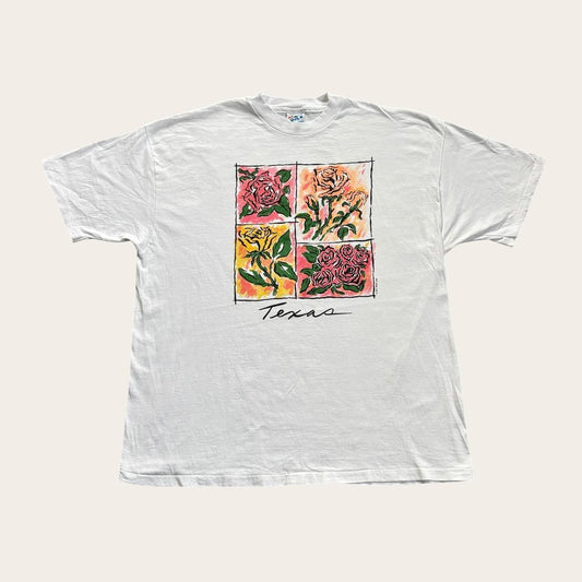Vintage 90s USA Texas wildflowers nature souvenir t-shirt