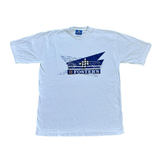 Vintage 90s Fosters beers Formula One Grand Prix motorsport t-shirt