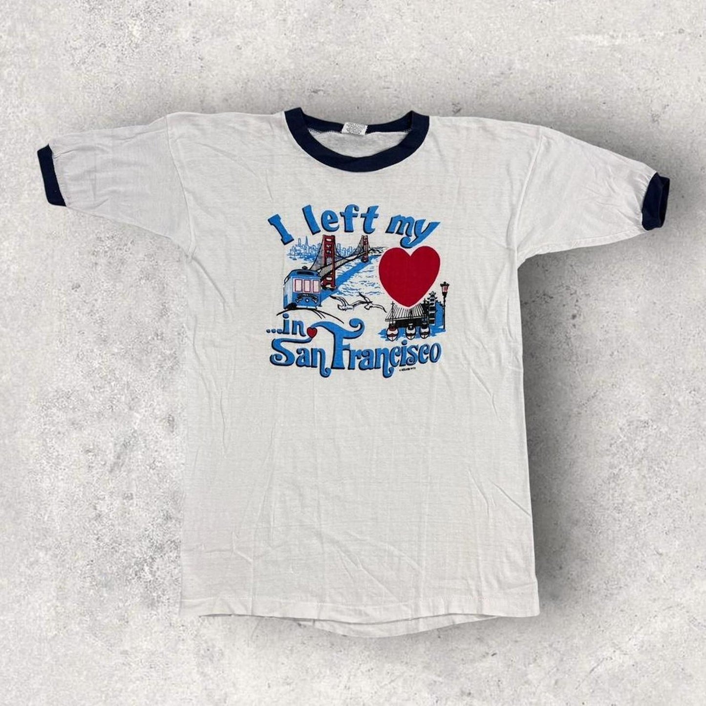 Vintage San Francisco tourist souvenir graphic ringer t-shirt