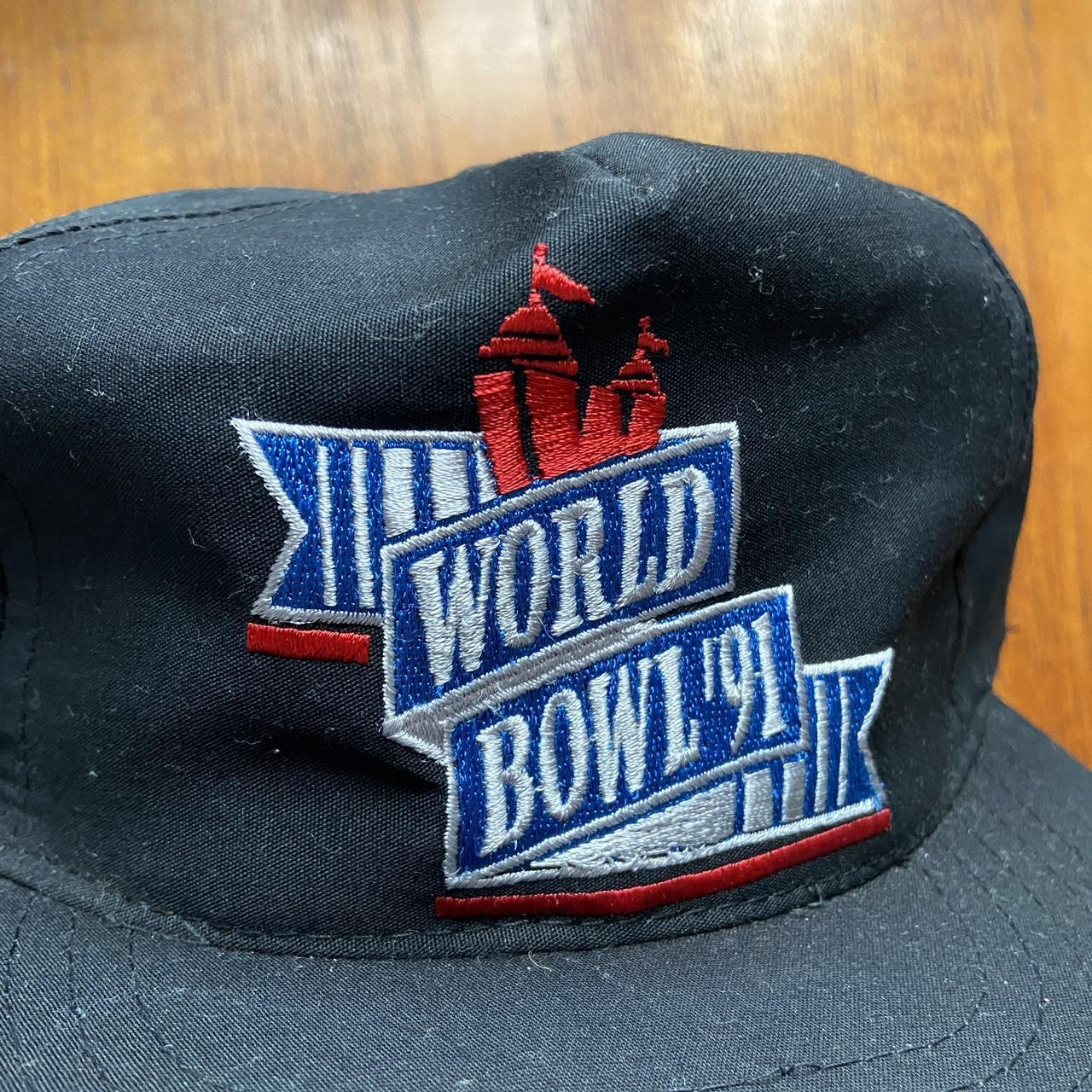 Vintage 90s USA World Bowl 91 American Football NFL graphic cap