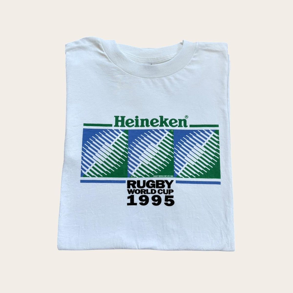 Vintage Rugby World Cup 1995 Heineken beer promotional t-shirt